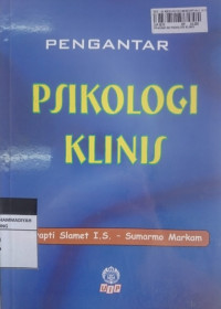 Image of PENGANTAR PSIKOLOGI KLINIS
